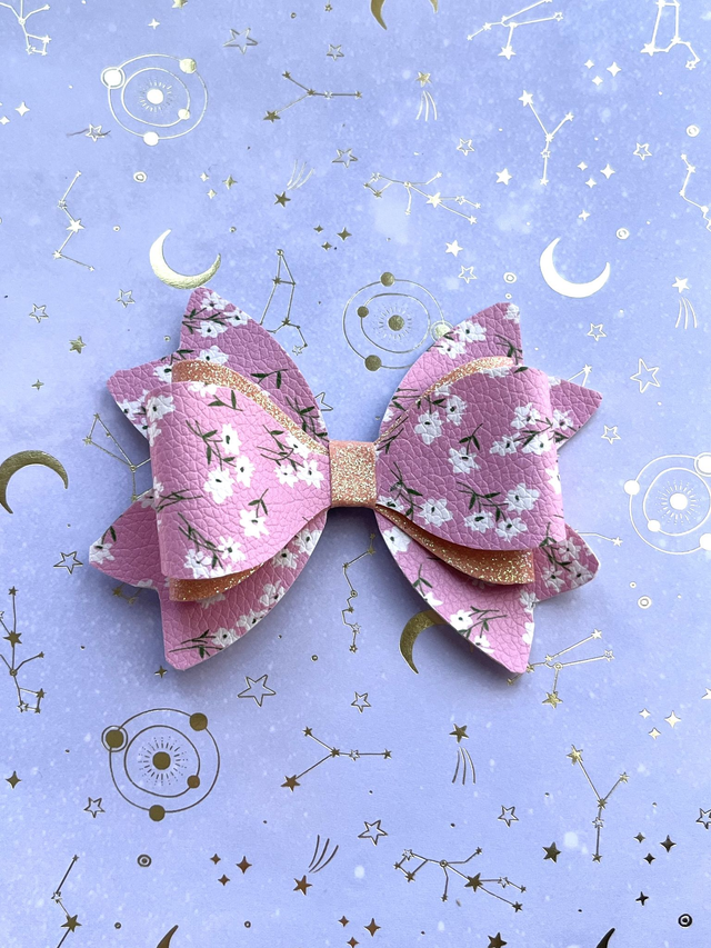 Cherry blossom hair bow