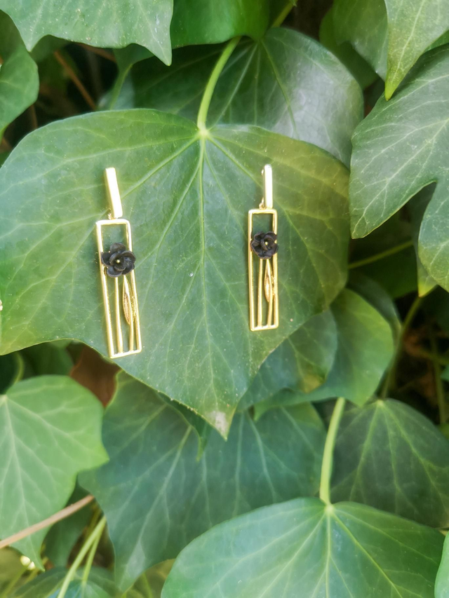 Collection Florale Songe nocturne - Boucles d'oreilles Odile