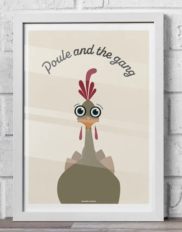 35 - Affiche enfant poule
