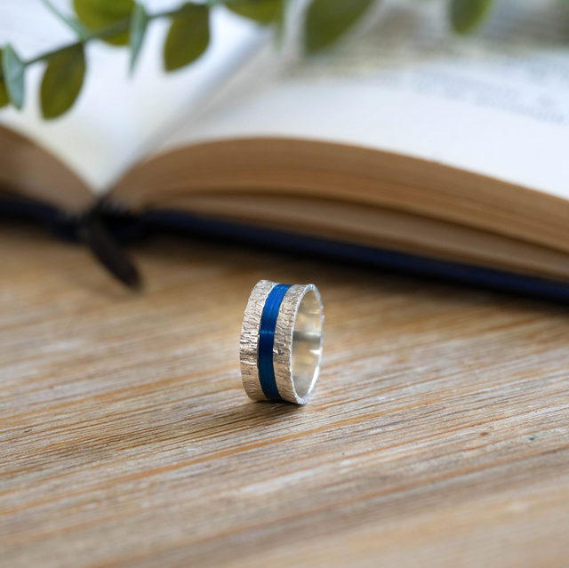 Bague Telluris - Argent, bleu