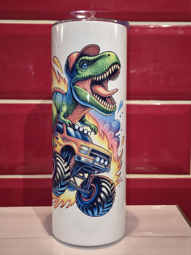 T-Rex on Hot Wheels (right)