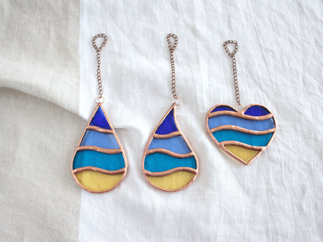 🏖️ Suspension Bord de Mer en vitrail