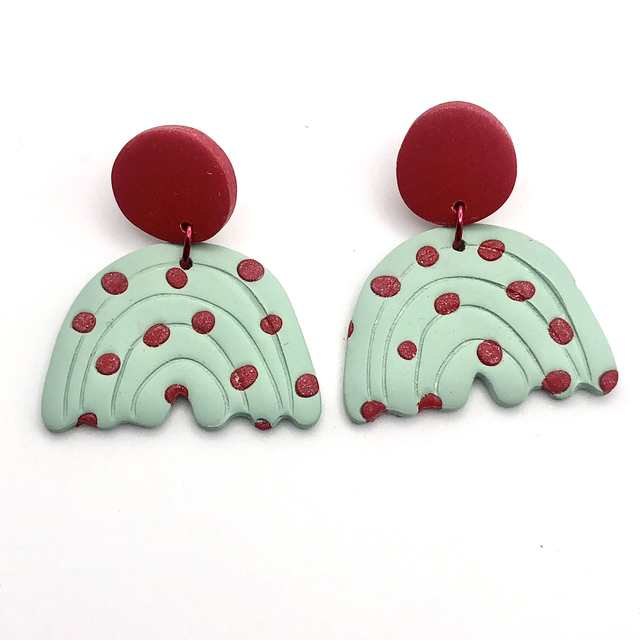 Pink and mint spotty rainbows