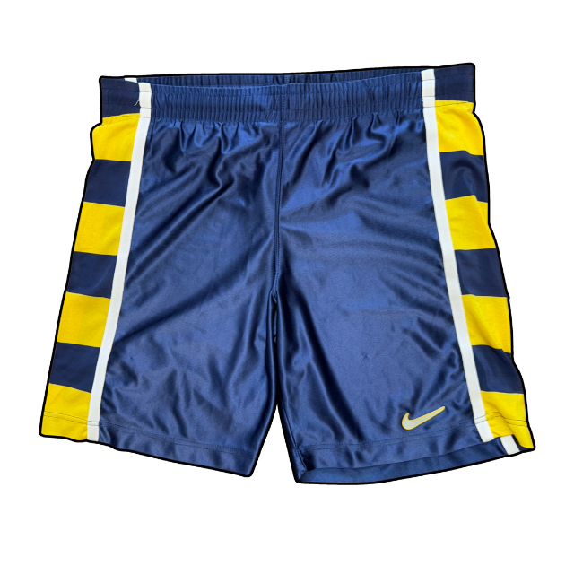 Nike Navy Shorts with Yellow Lining - S