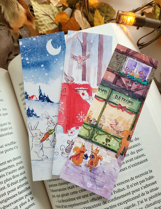 Lot de 3 marque-pages