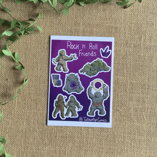 Rock and Roll Friends - A6 Sticker Sheet