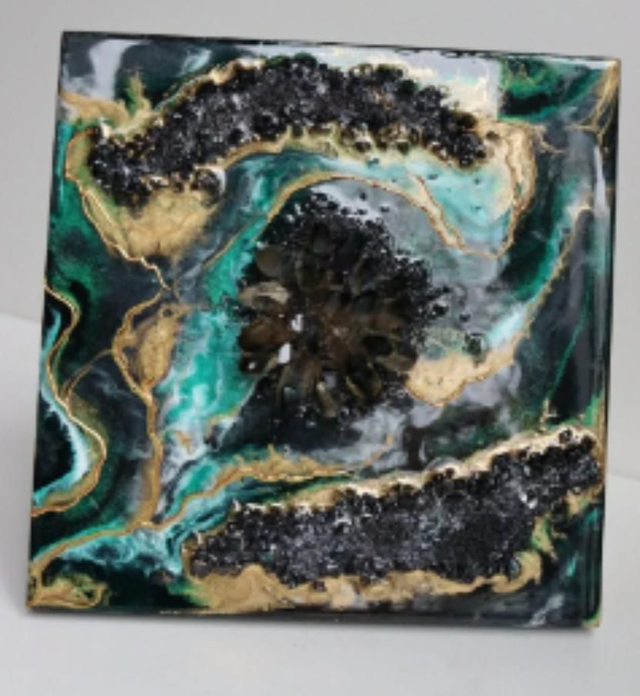 Smoked Cluster Resin Artwork 