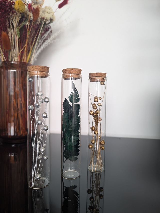 Fioles en verre (x3) - Composition de Noël 2