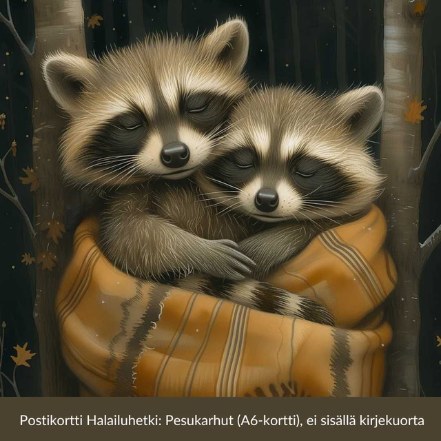 Postikortti Halailuhetki: Pesukarhut
