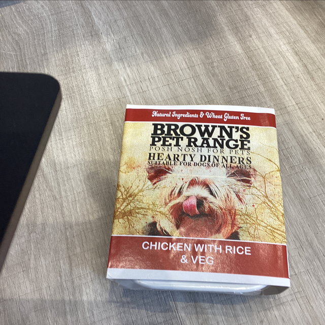 Browns chicken with rice veg (wet pack)