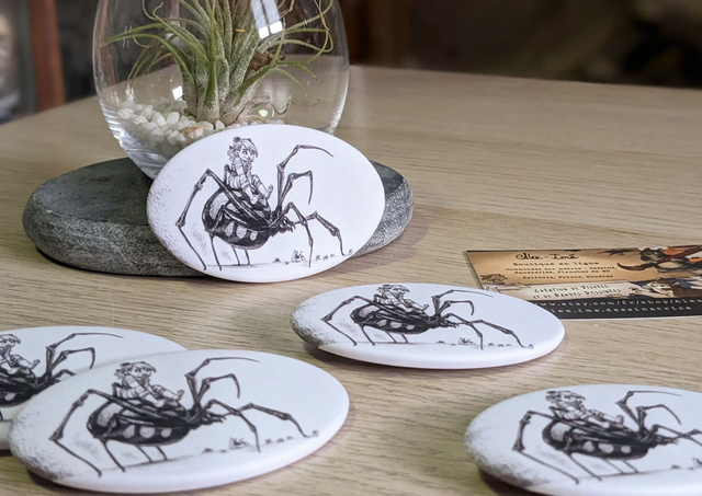 Araignée, Broche Soft Touch ovale