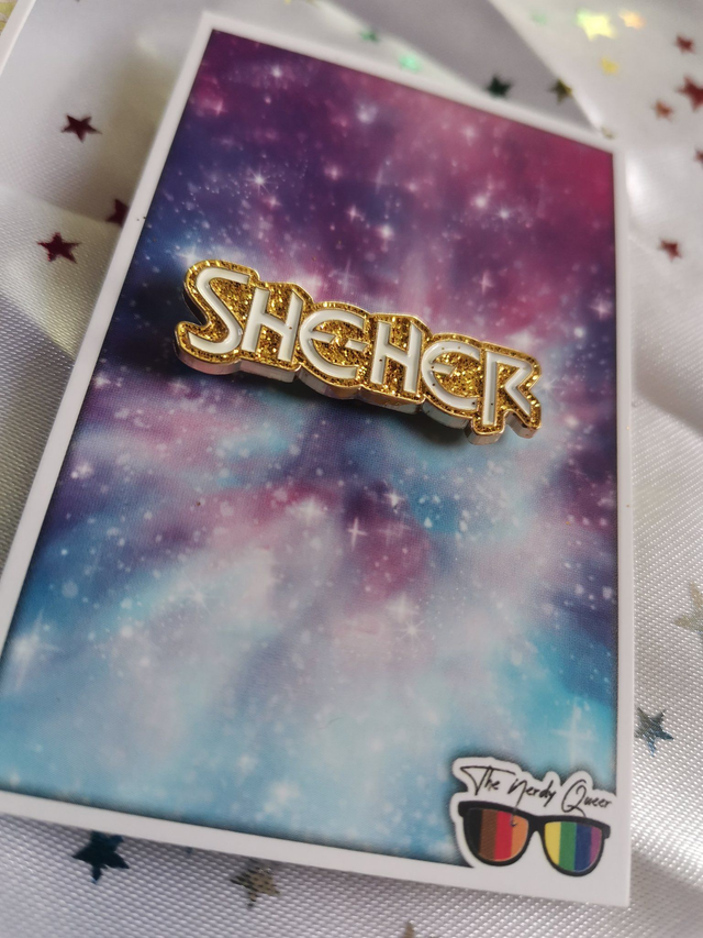 She-Ra Inspired She/Her Pronoun Pin Badge