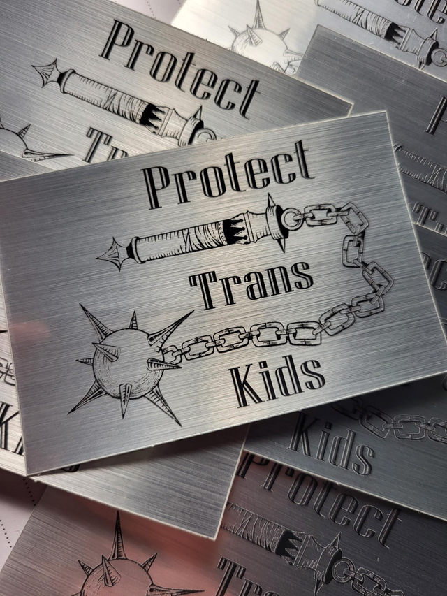 Protect Trans Kids Metallic Sticker