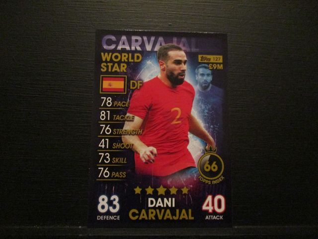 Dani Carvajal - World Star Match Attax 101 Original Trading Card