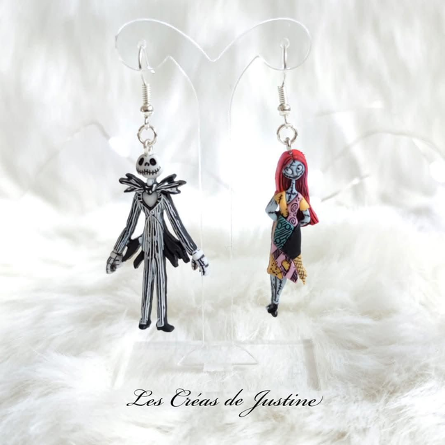 Boucles d&#039;oreilles Jack skellington et Sally 