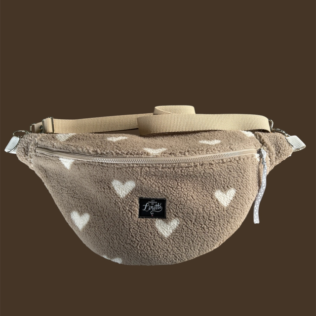 SAC BANANE DOUCEUR CŒUR ÉCRU 