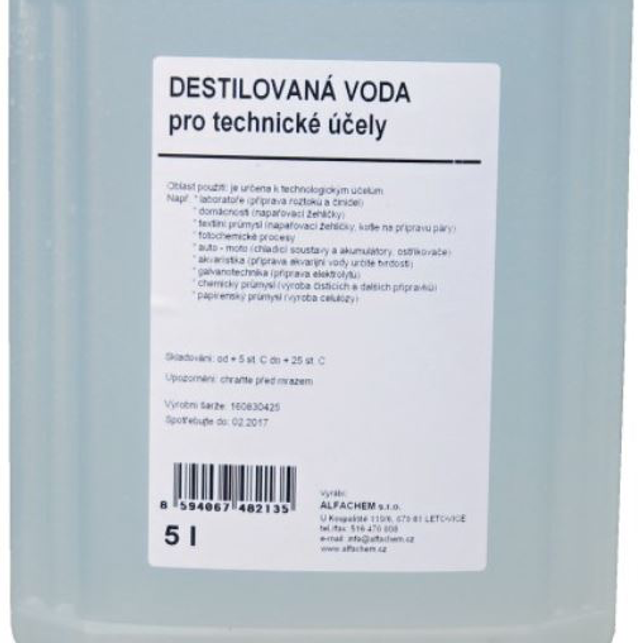 Destilovaná voda 5L VODA VODA5L