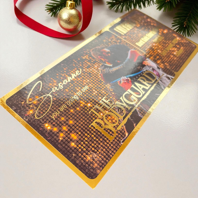 Custom Musical/show gift ticket / card 