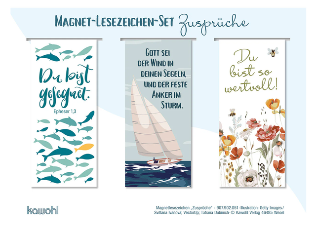 Zusprüche - Magnet-Lesezeichen-Set (3 Lesezeichen)
