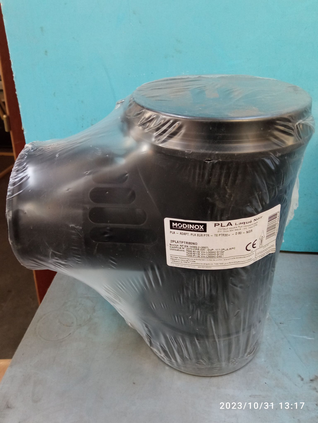 PLA - Adaptateur Pla Sur Ptr - Té PTR30 - D 80 - Noir - 2PLATPTR80NO 