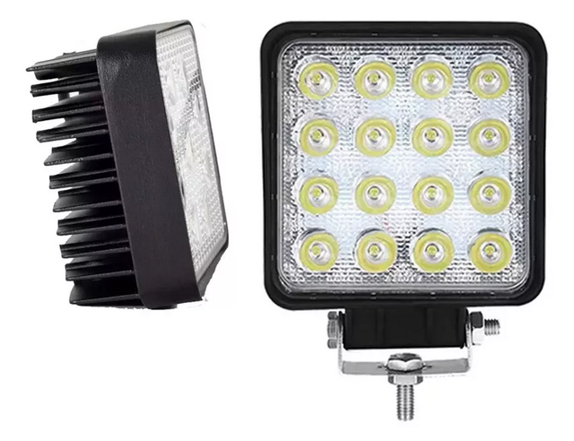 Luz Farol Foco Faenero Neblinero 16 Led 48w