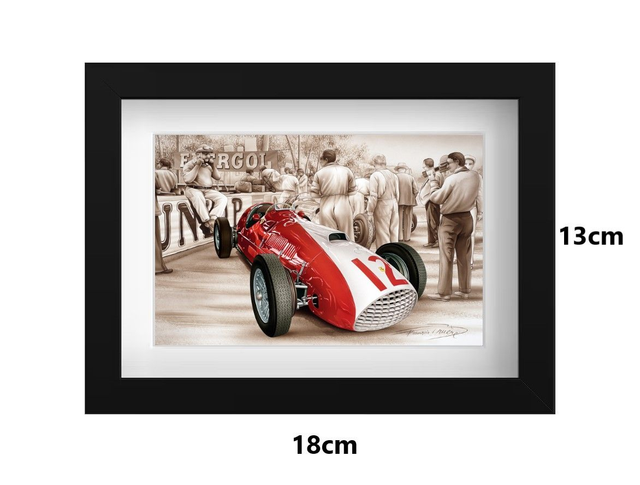 Small Framed Postcard Ferrari 166 F1