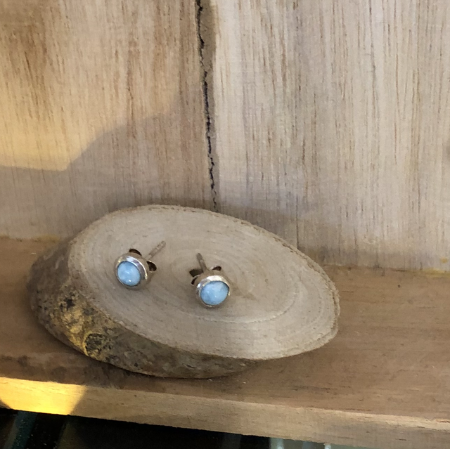 Boucles d’oreilles en argent 925 &amp; Larimar 