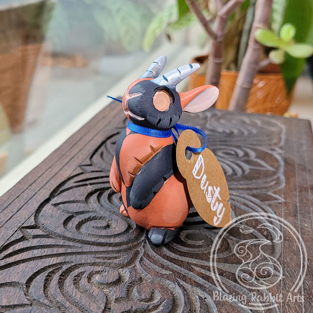 Small Jackalope Sculpture 'Dusty'