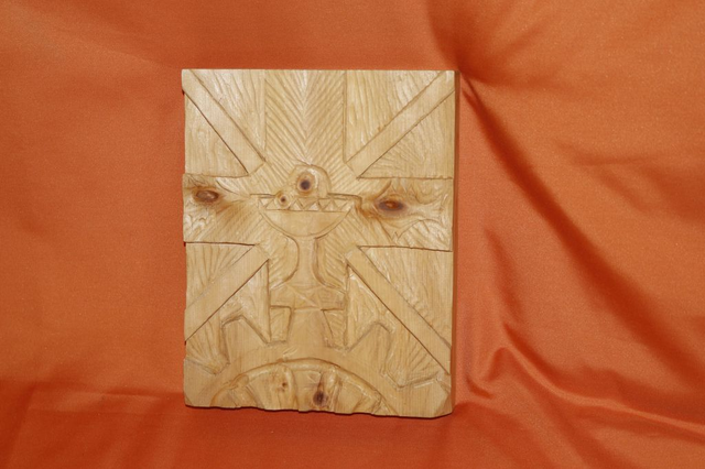 Handgeschnitztes Bild "Sakral"