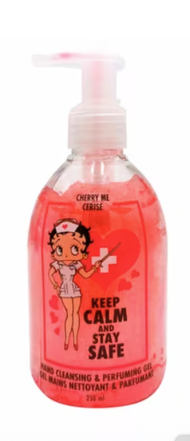Betty Boop Gel Mains paillette  Hygiénisant Mains 250 ml