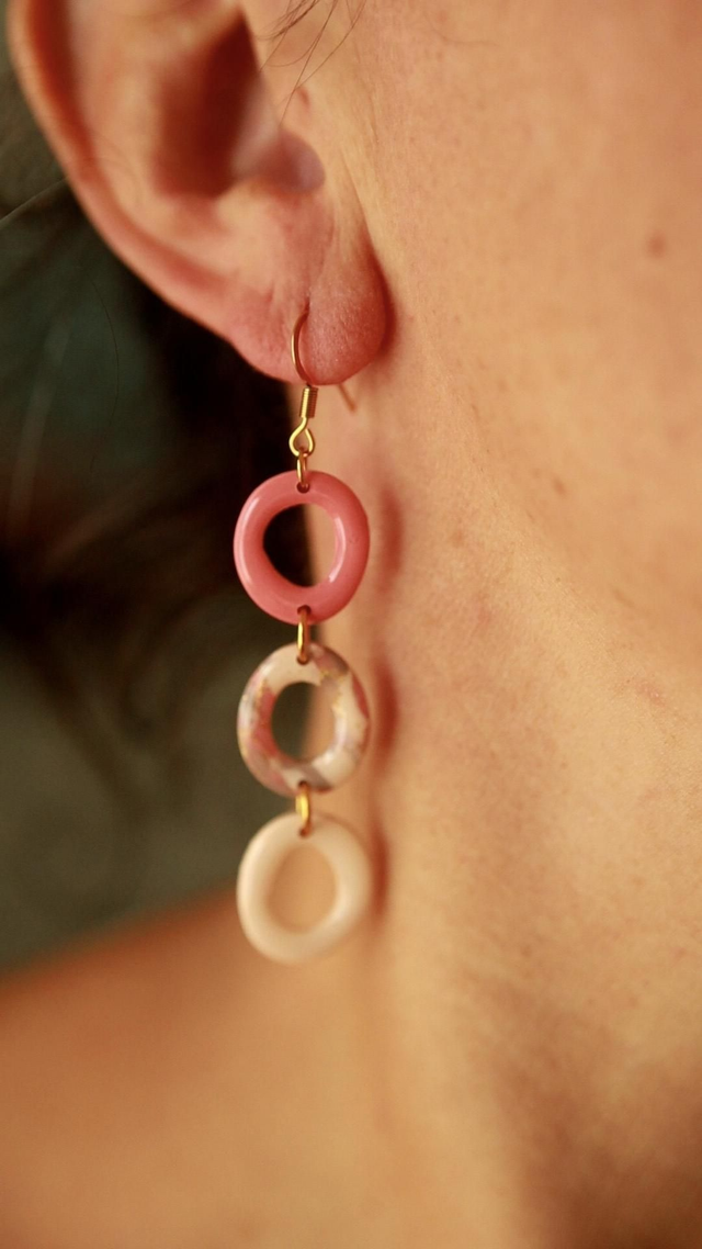 Boucles d'oreilles triple rond - Collection Évidence 