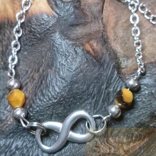 Bracelet infini: Oeil de tigre