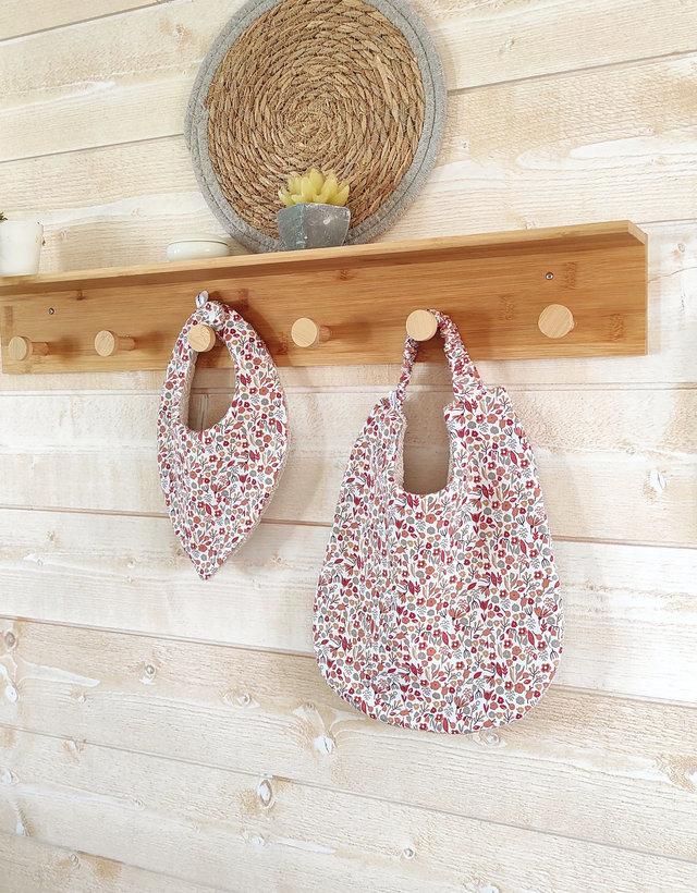 Bavoirs bandana &quot;Liberty marsala&quot;