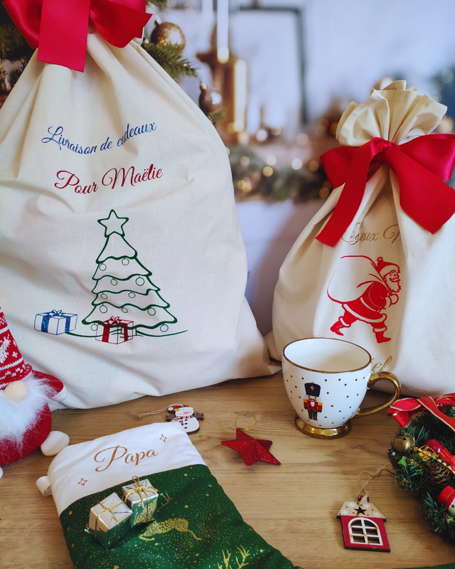 La hotte du Père Noël personnalisable