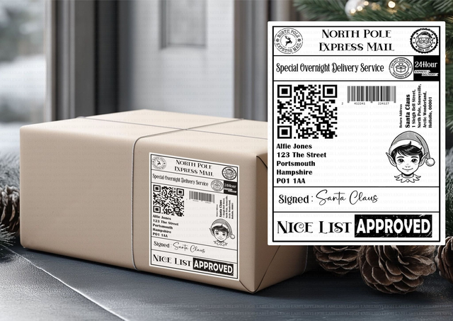 Personalised Santa Shipping Labels (5 designs to choose from)