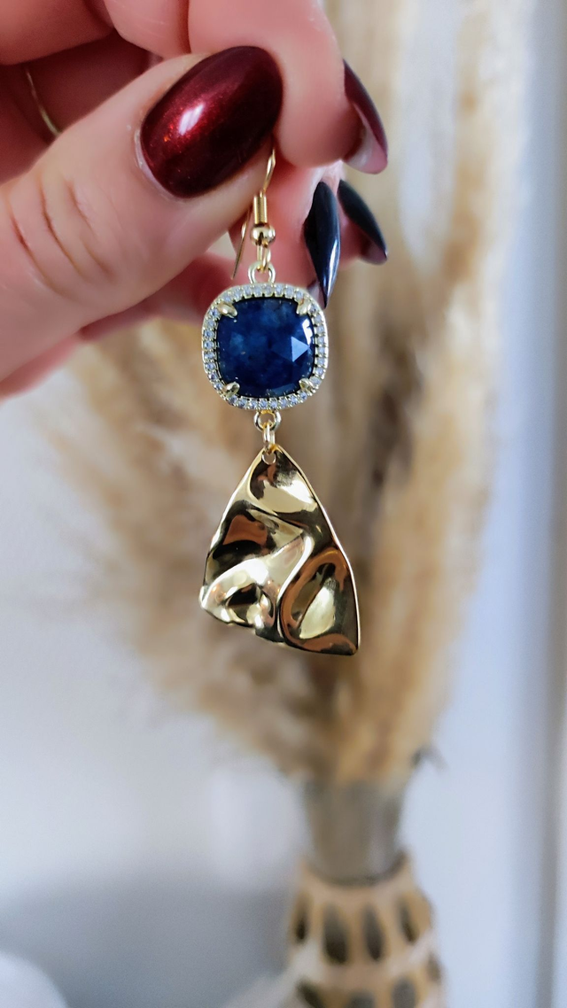 Boucles d'oreilles "Éclat" Sodalite