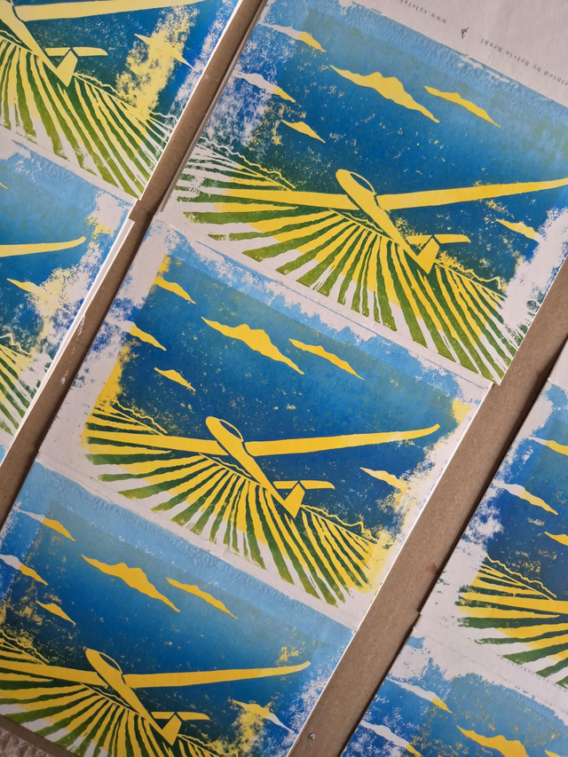 Klappkarte "Segelflieger"