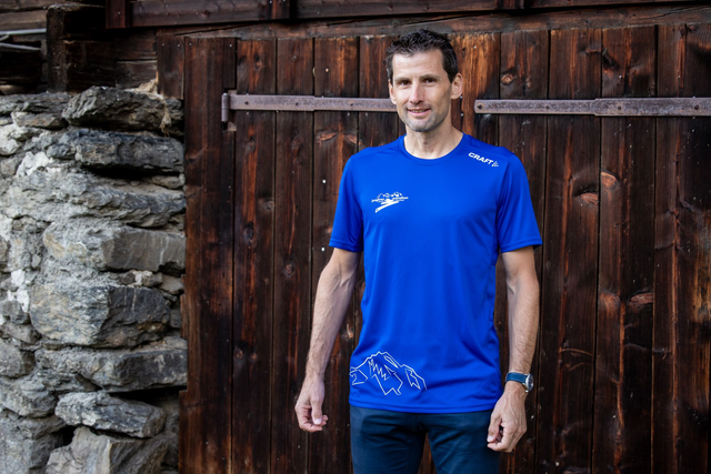 Running T-Shirt Herren blau Grösse M