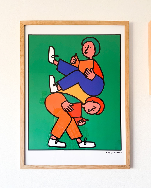 Enmarcación en madera mañío | Ilustración de Valeonovale 50x70 cm