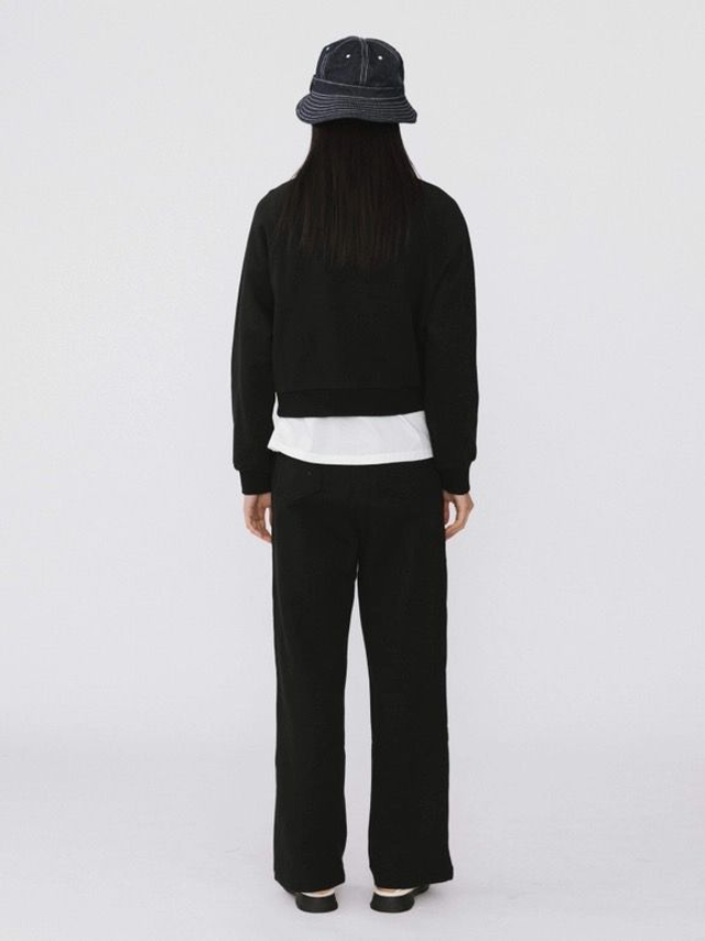 100% Cotton Two-Piece Leisure Suit - Black