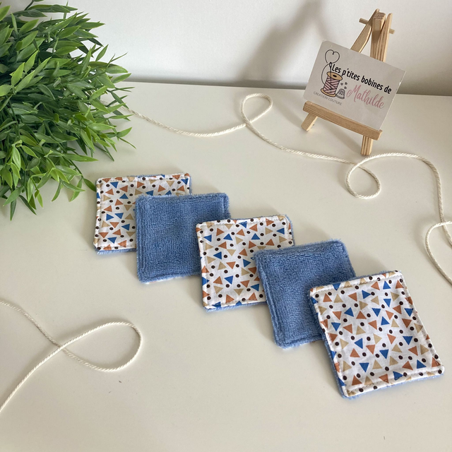 Lingettes | Triada vintage bleu | Lot de 5
