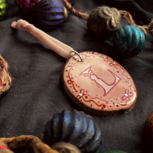 PRE ORDER - Custom Initial Christmas Decoration - Hand Painted