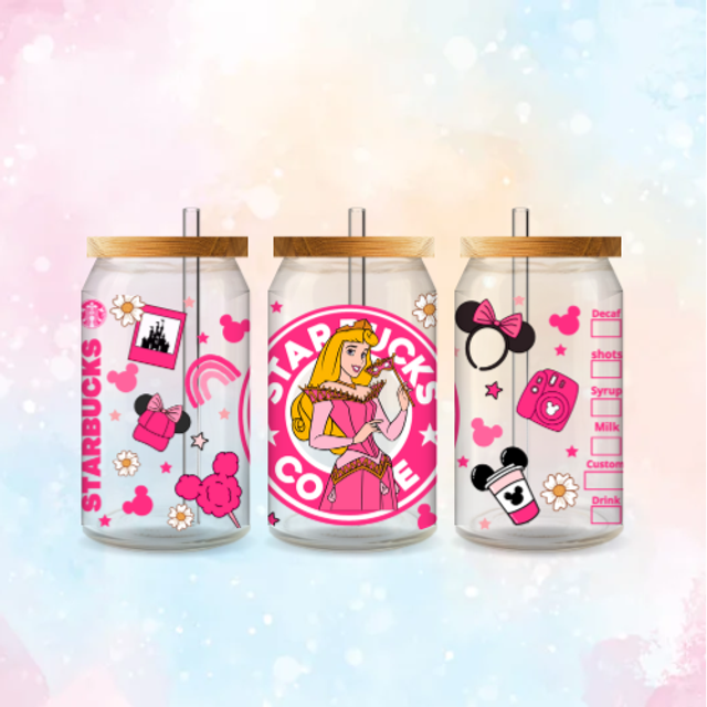 Verre canette givré Starbuck Aurore