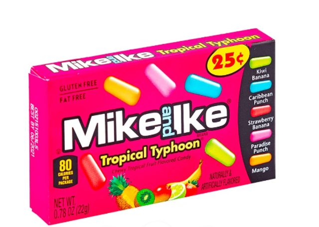 Mike et Ike Tropical Typhoon, Fruits tropicaux Candies