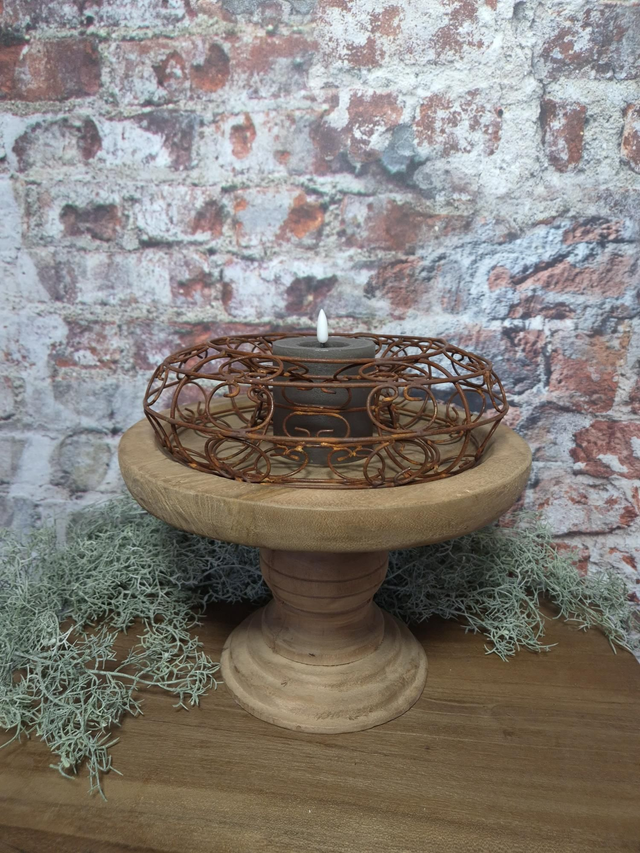 Houten rond plateau, L