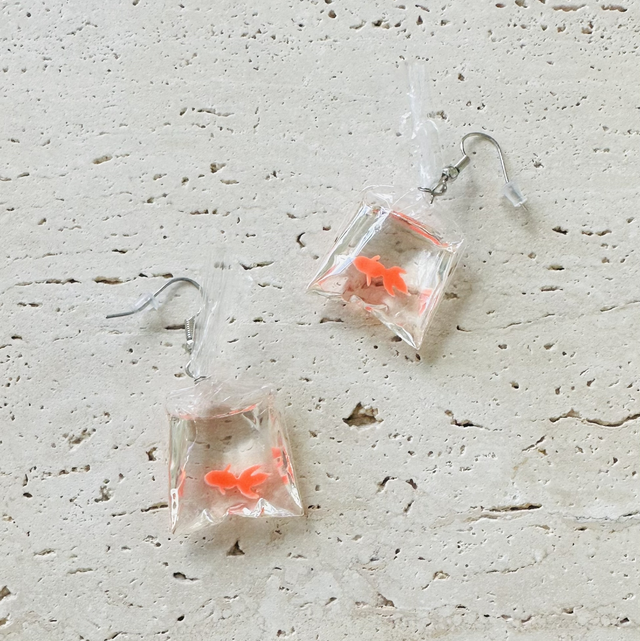 Oorbellen visjes in zakje 