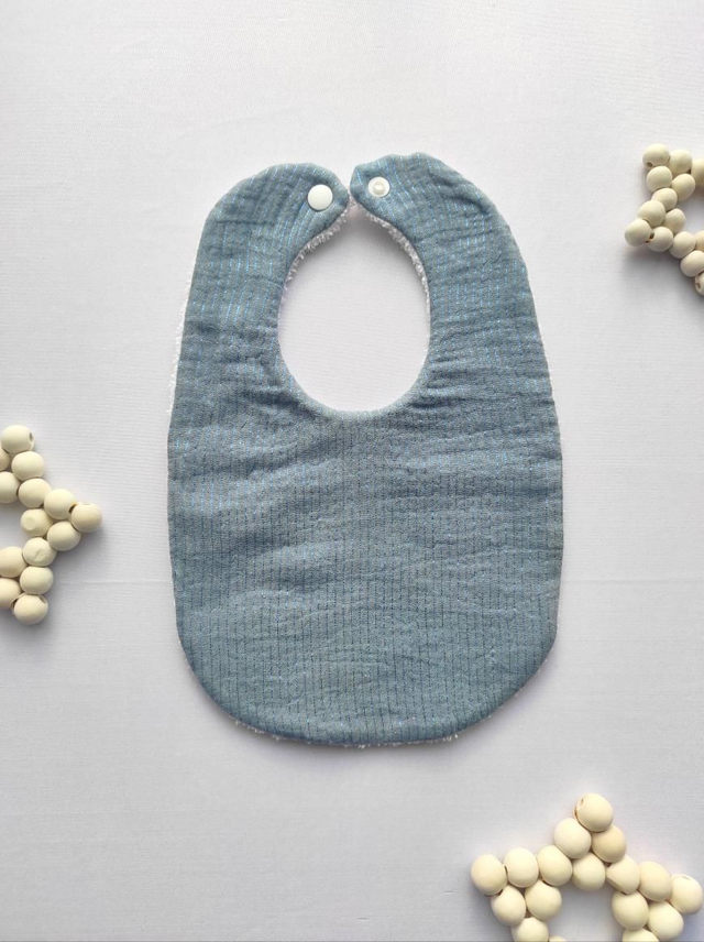 Bavoir bébé 3/6mois double gaze lurex