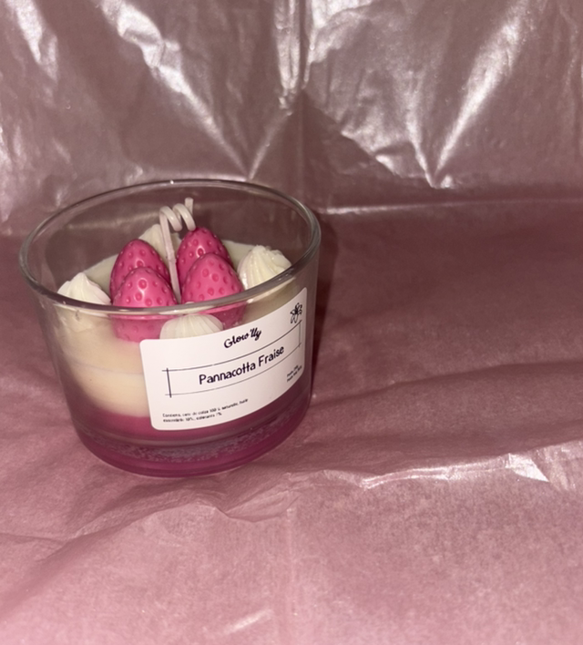 Bougie Pannacotta fraise