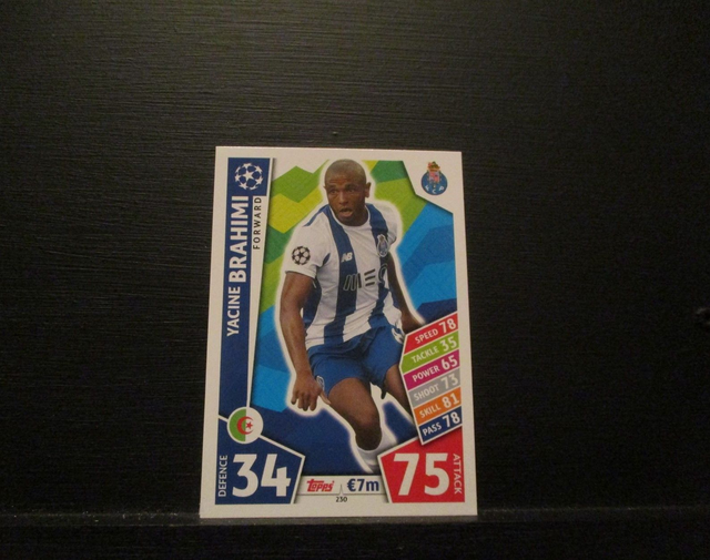 Yacine Brahimi - UEFA Champions League Match Attax 2017/18 Original Trading Card #230