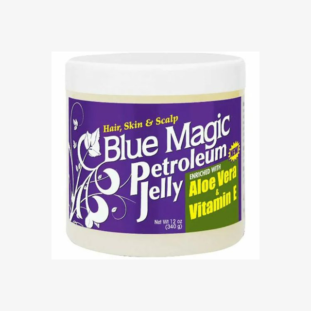 BLUE MAGIC HAIR PETROLEUM JELLY ENRICHED WITH ALOE VERA &amp; VITAMIN E 12 oz